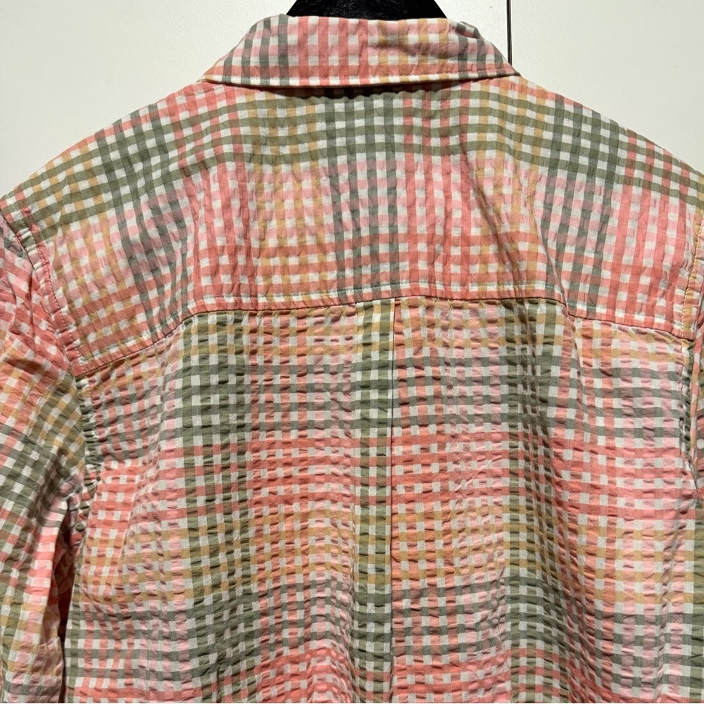 L.L. Bean seersucker Checkered Shirt. - Picture 6 of 6